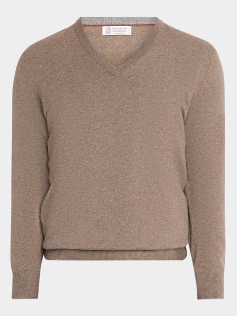 Brunello Cucinelli Men's Cashmere V-Neck Sweater