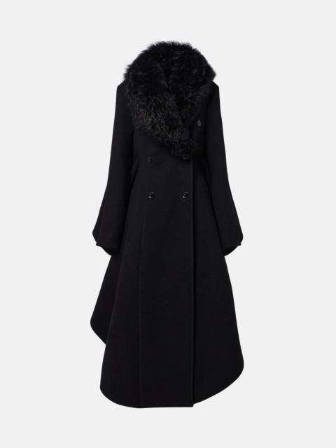 Alaïa Shearling-trimmed wool and silk coat