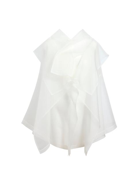 Santana Ruffled Organza Top off-white