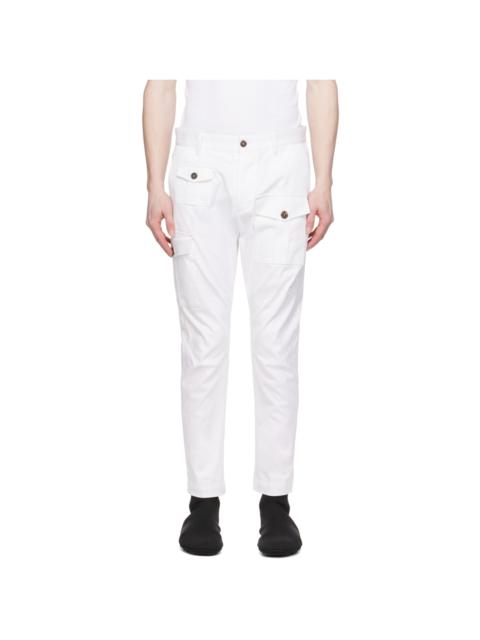 DSQUARED2 White Sexy Cargo Pants