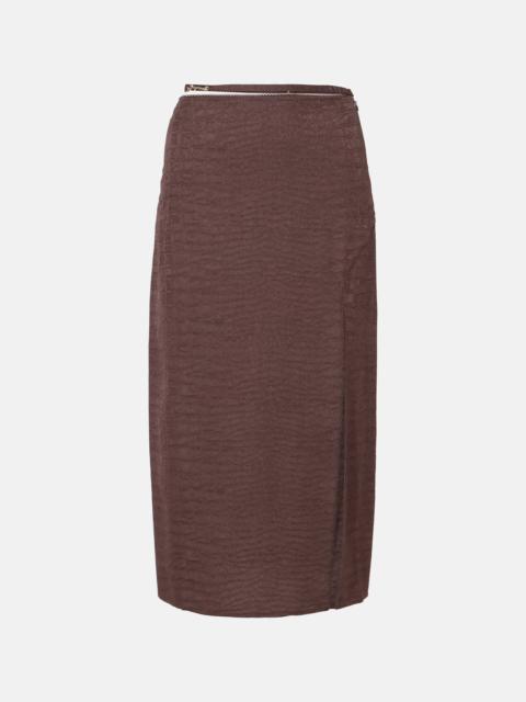 JACQUEMUS Notte satin midi skirt