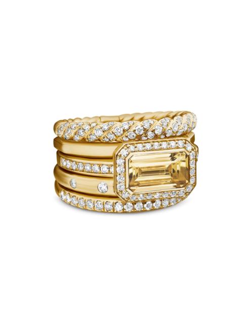 DAVID YURMAN Women's Stax Statement Ring in 18K Yellow Gold - Champagne Citrine