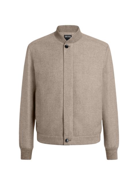 ZEGNA Men's Oasi Cashmere Elements Blouson Jacket - Light Taupe
