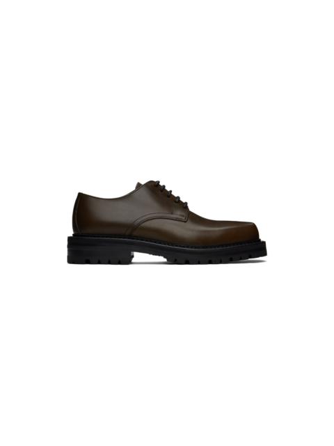 Dries Van Noten Khaki Leather Derbys