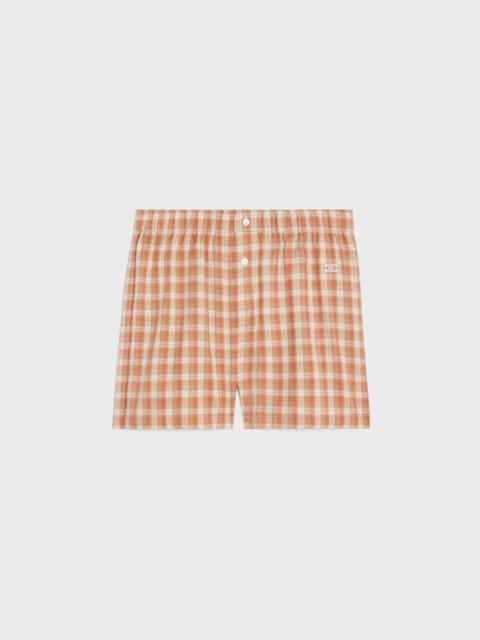 CELINE boxer shorts in check silk