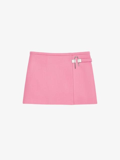 Givenchy MINI WRAP SKIRT IN WOOL WITH U-LOCK CLOSING