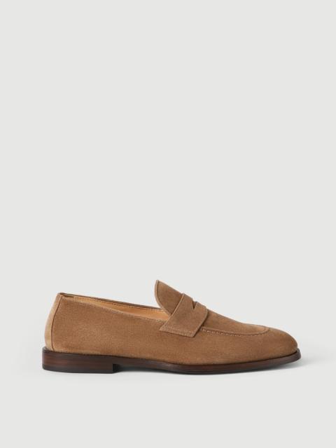 Brunello Cucinelli Suede penny loafers
