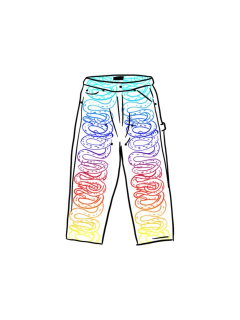 Supreme Supreme HYSTERIC GLAMOUR Snake Double Knee Denim Painter Pant White