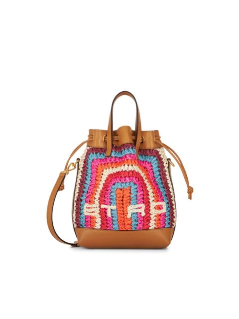 crochet logo-detail tote bag