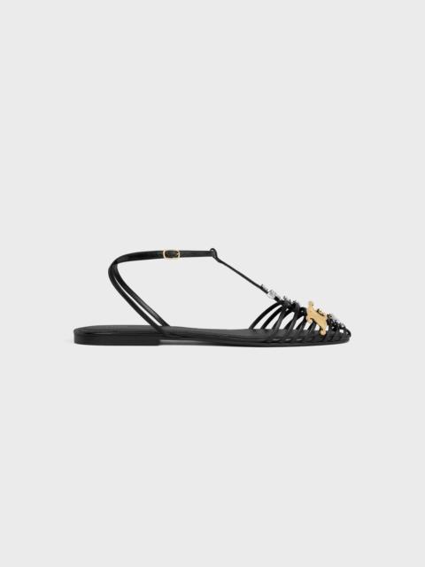 CELINE CAGE FLAT SANDAL IN GOATSKIN