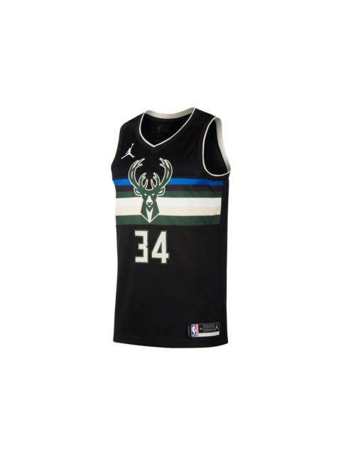 Nike Nike Giannis Antetokounmpo Bucks Statement Jersey Core Black/Cargo Khaki/Cloud White