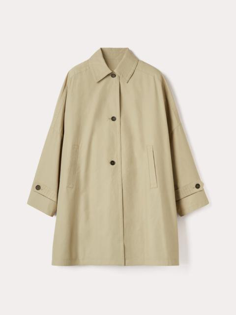 Gabardine car coat cashew