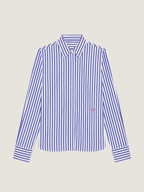 Givenchy STRIPED SHIRT IN POPLIN WITH GIVENCHY PARIS EMBROIDERY