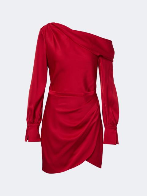 SIMKHAI Cameron draped satin minidress