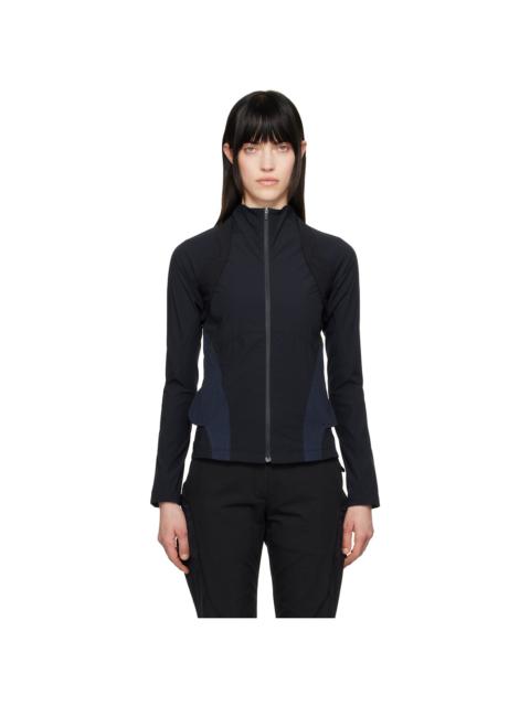 HYEIN SEO Navy & Black Paneled Windbreaker Jacket