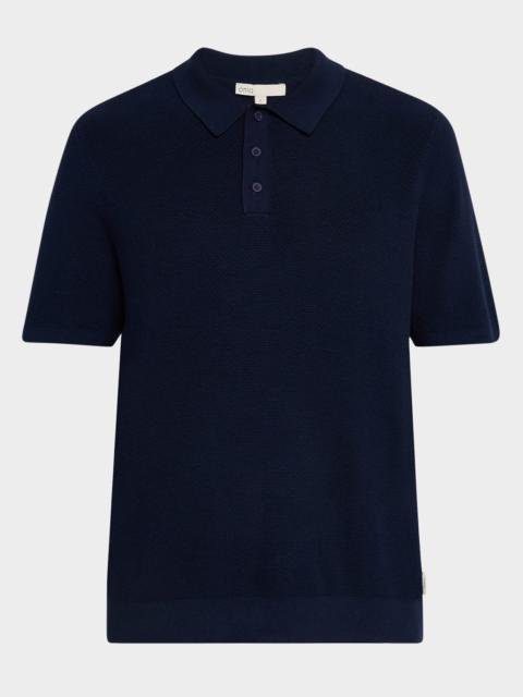 onia Men's Cotton Knit Polo Shirt