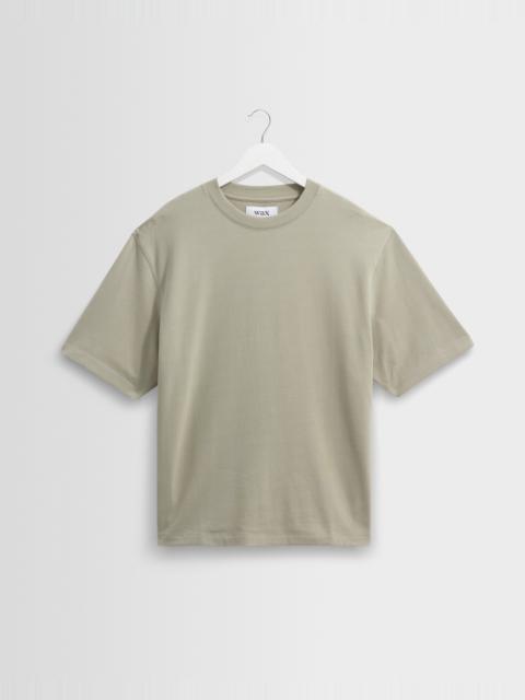 Wax London Milton - Light Sage Organic Emorised Cotton T-Shirt