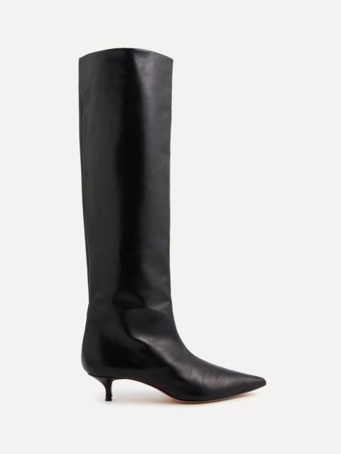 LE MONDE BÉRYL Babouche Kitten Boot / Black Leather