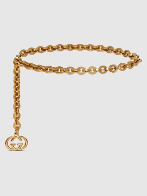 GUCCI Chain belt with Interlocking G charm