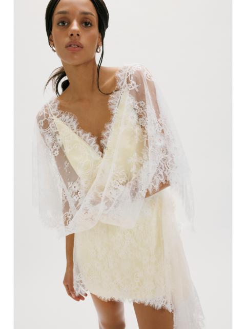 THIRD FORM THIRD FORM Poetry Draped Lace Mini Dress