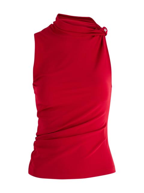 Courrèges Gathered Asymmetric Jersey Tank