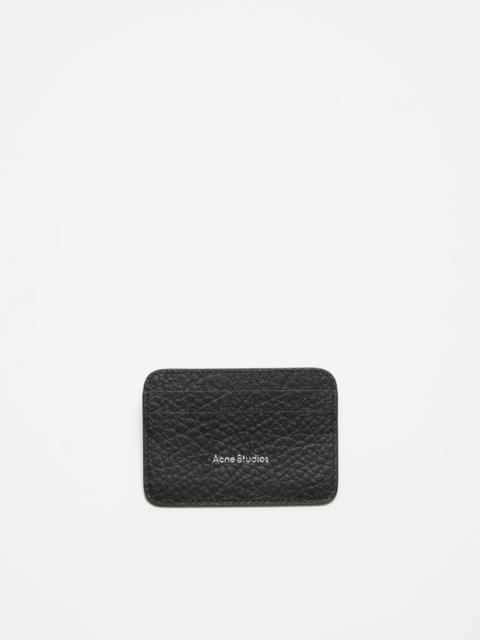 Leather card holder - Black