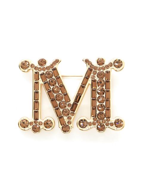 BATH2 Monogram brooch with crystals