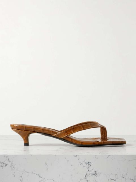 Totême Croc-effect leather sandals