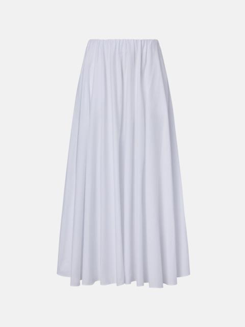 STAUD Milano pleated cotton maxi skirt