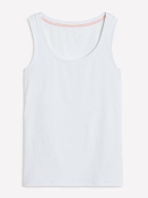 BODEN Essential Scoop-Neck Tank-White