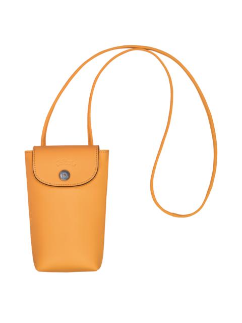 Longchamp Le Pliage Xtra Phone case with leather lace Apricot - Leather