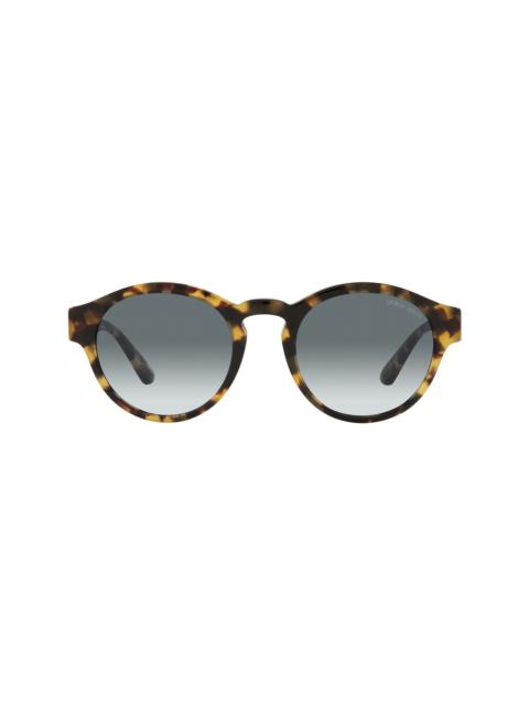 GIORGIO ARMANI tortoiseshell-effect round-frame sunglasses