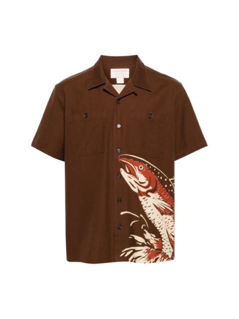 FILSON fish-print cotton shirt