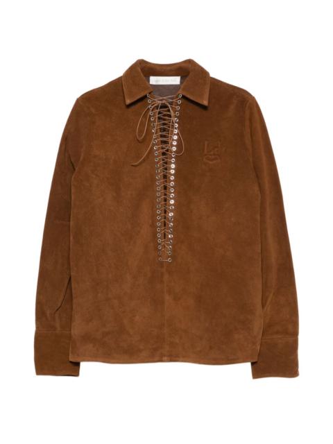 LUDOVIC DE SAINT SERNIN Alan lace-up shirt