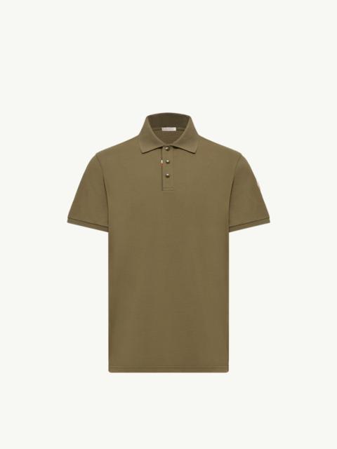 Moncler Logo Cotton Piquet Polo Shirt
