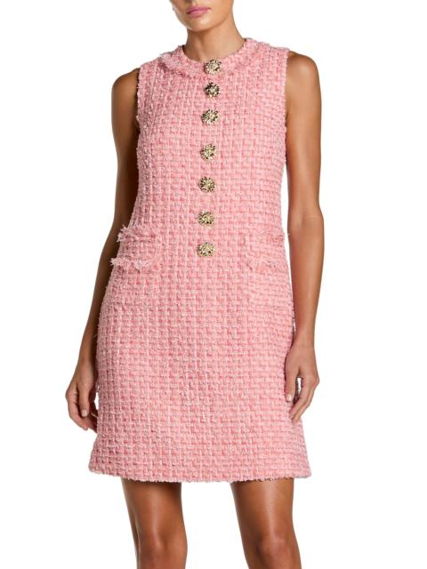 MAC DUGGAL Women's Bouclé Sleeveless Sheath Minidress - Pink
