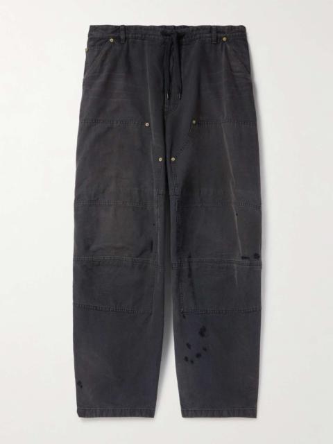 BALENCIAGA Double Knee Panelled Distressed Drawstring Jeans