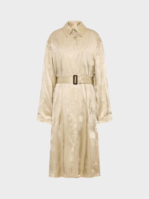 Maison Margiela Creased Silk Trench Coat