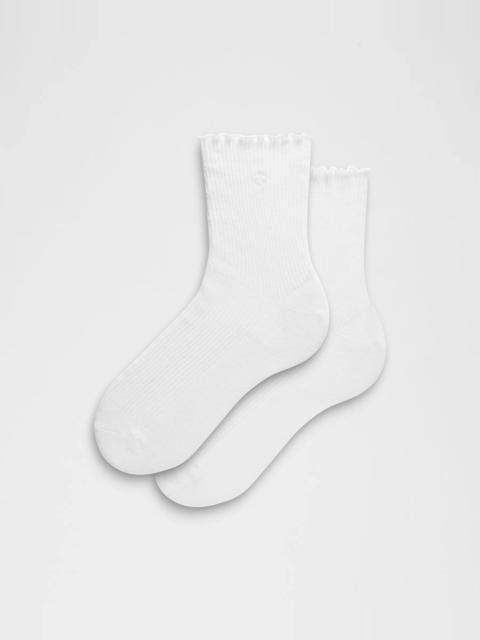 lululemon Unisex Lettuce Edge Quarter Socks