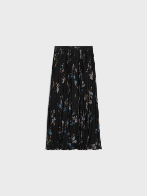 CELINE skirt with sunburst pleats in silk georgette
