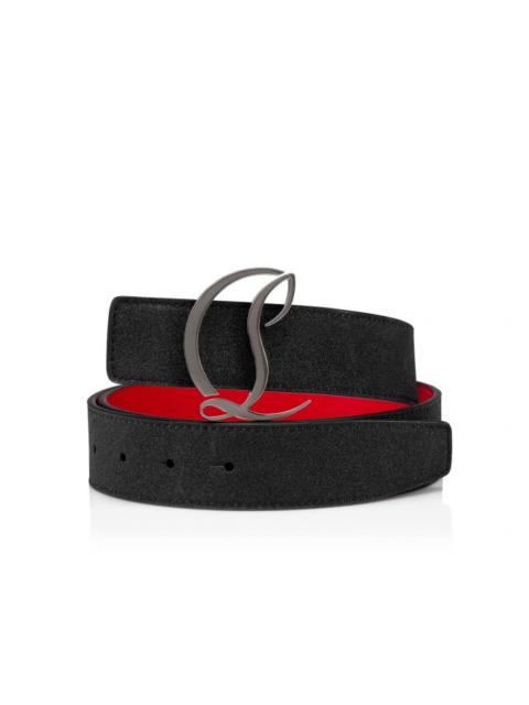 Christian Louboutin Cl Logo Belt BLACK/GUN METAL