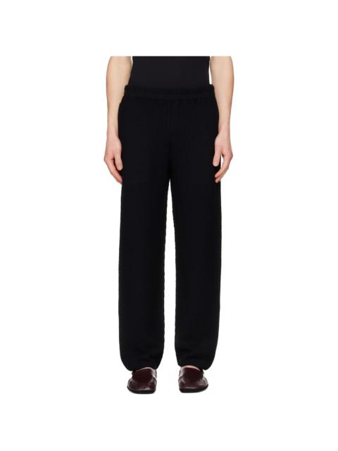 ISSEY MIYAKE Black Rustic Knit Sweatpants