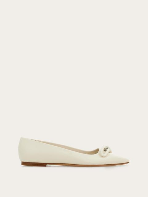 FERRAGAMO Ballet flat with asymmetric bow