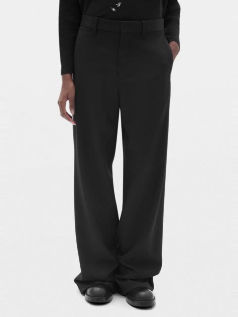 Ann Demeulemeester Viola Flared Leg Loose Trousers with Double Side Bands