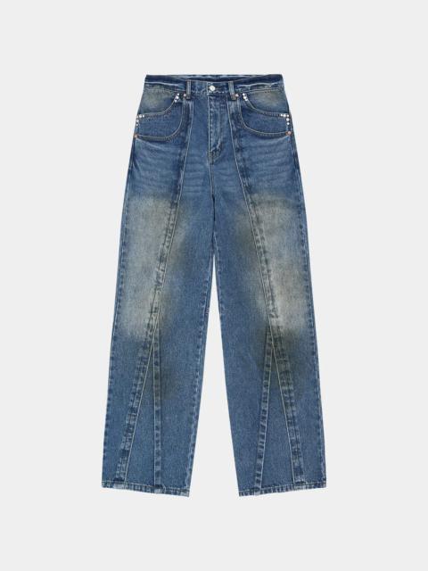 Andersson Bell Unisex Layered Wide-Leg Jeans