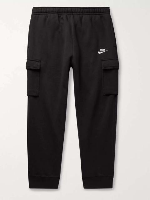 Nike Sportswear Club Slim-Fit Tapered Cotton-Blend Jersey Cargo Sweatpants