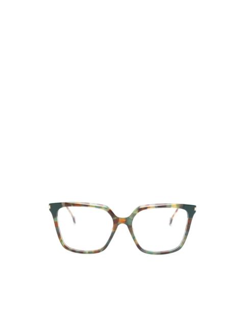 CAROLINA HERRERA tortoiseshell-effect square-frame glasses