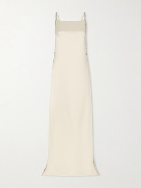 TWP It Had To Be You Crystal-embellished Satin Gown