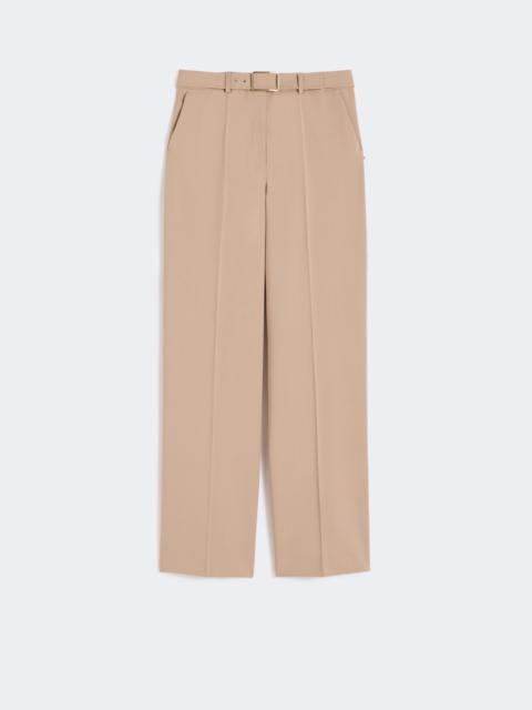 Sportmax ABITURO Wide-fit stretch wool gabardine trousers - BEIGE