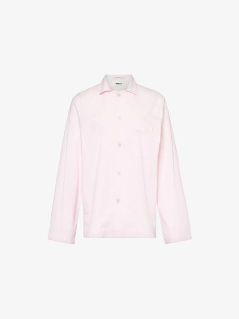 TEKLA Striped patch-pocket organic-cotton pyjama shirt